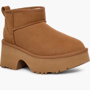 UGG Brown Platform Ankle Booties